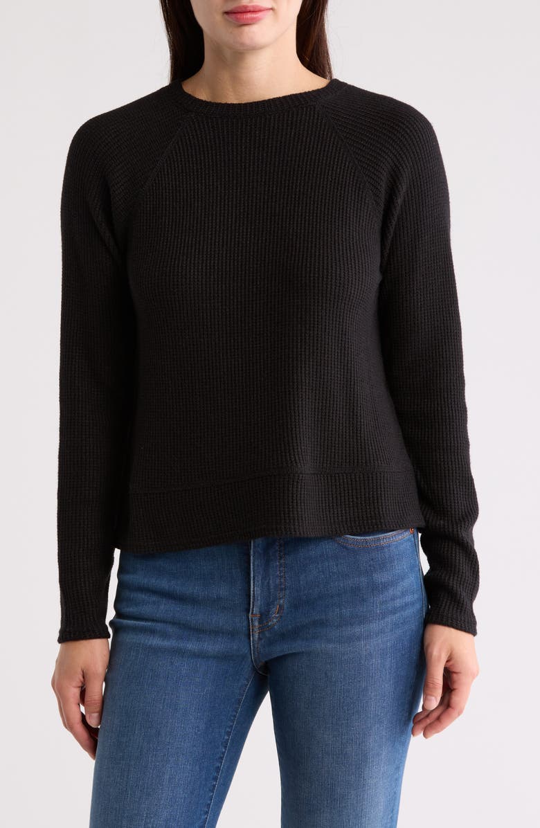 Caslon<sup>®</sup> Waffle Stitch Raglan Sleeve Top, Main, color,