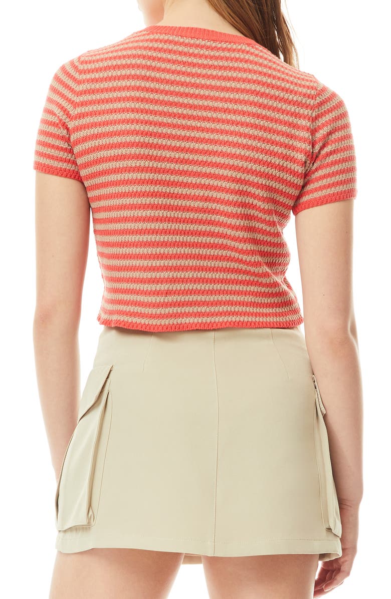 Love By Design Ida Crochet Stripe Knit Top, Alternate, color,