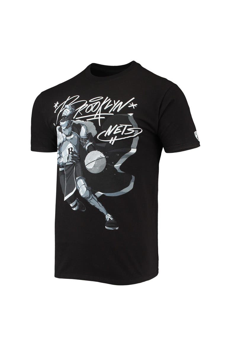 Men's NBA x McFlyy Black Brooklyn Nets Identify Artist Series T-Shirt, Alternate, color, Black