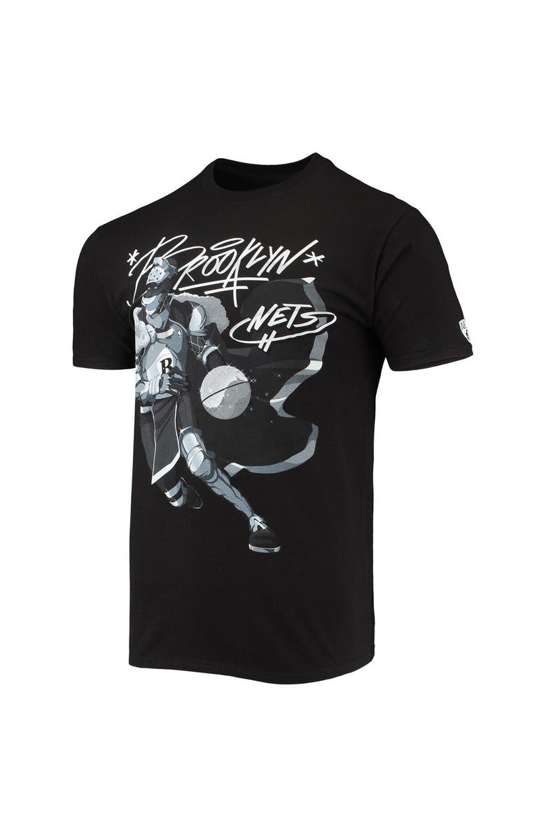 NBA X MCFLYY Men's NBA x McFlyy Black Brooklyn Nets Identify Artist Series T-Shirt, Alternate, color, Black
