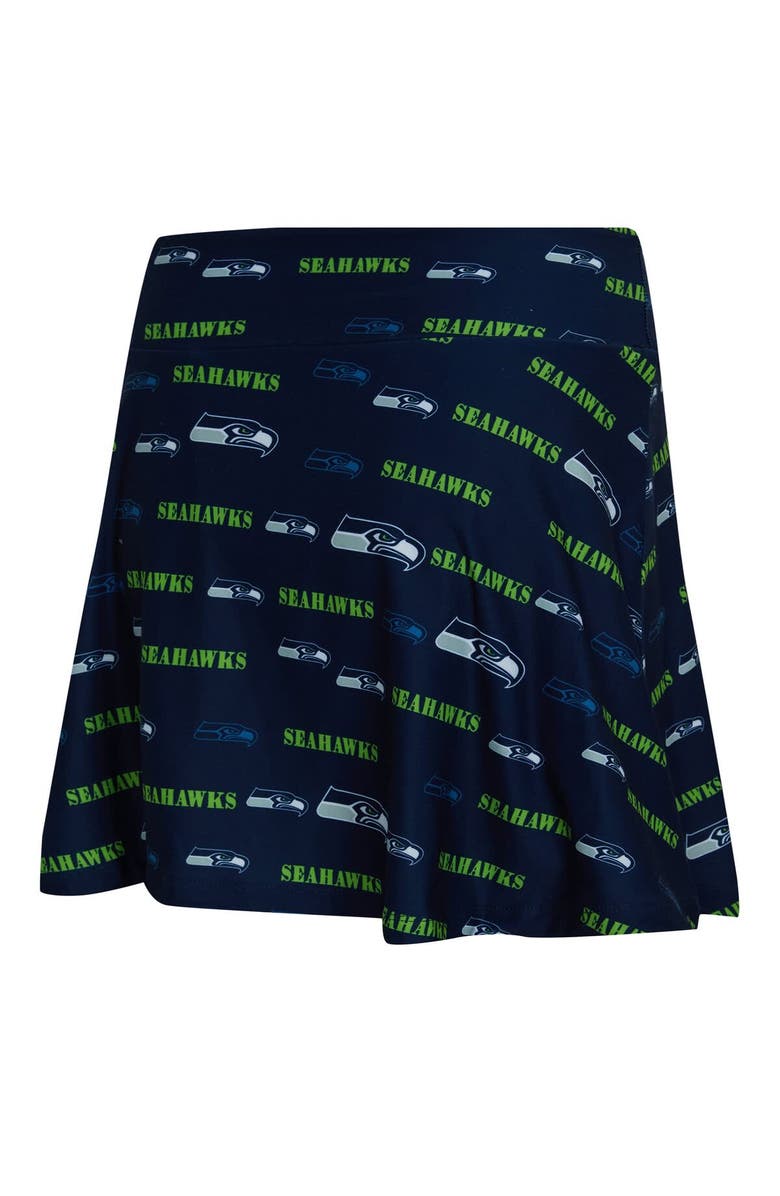 CONCEPTS SPORT Women's Concepts Sport College Navy Seattle Seahawks Mosaic Allover Print Skort, Alternate, color,