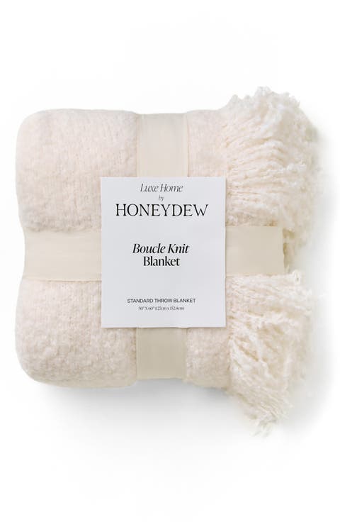 Bouclé Knit Throw Blanket