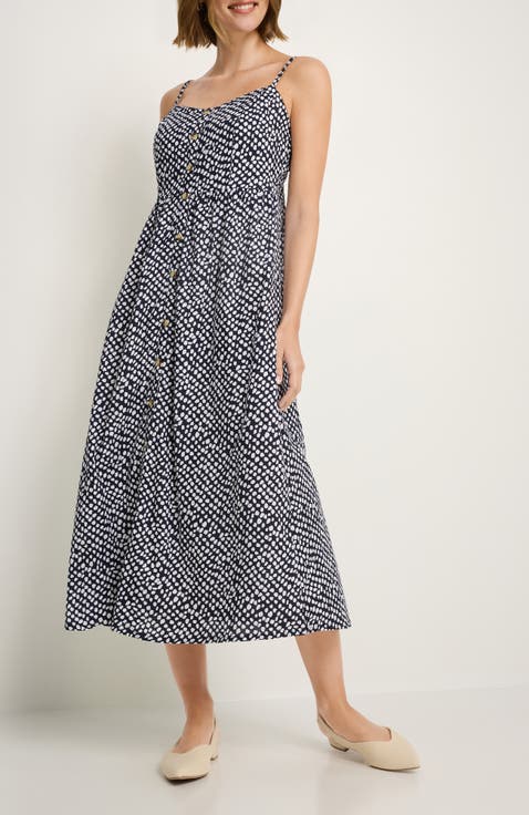 Women's Button Up Panel Dress