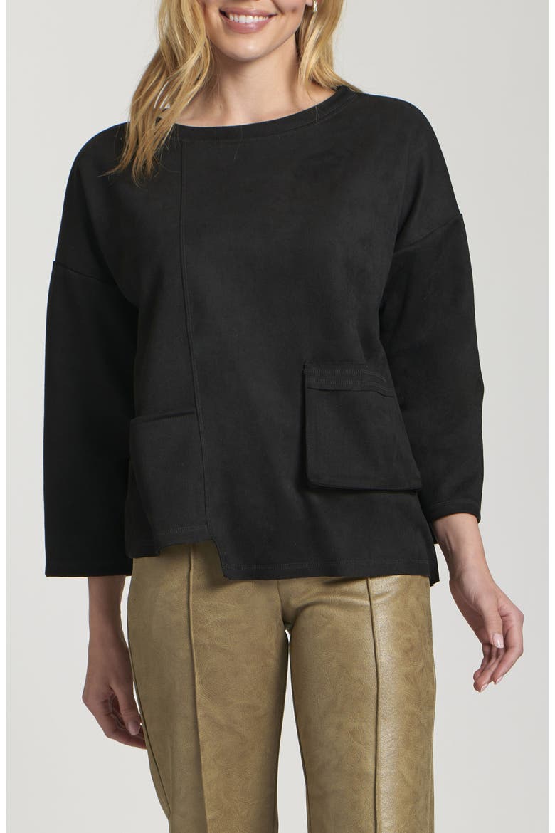 Asymmetric Pullover, Main, color, BLACK