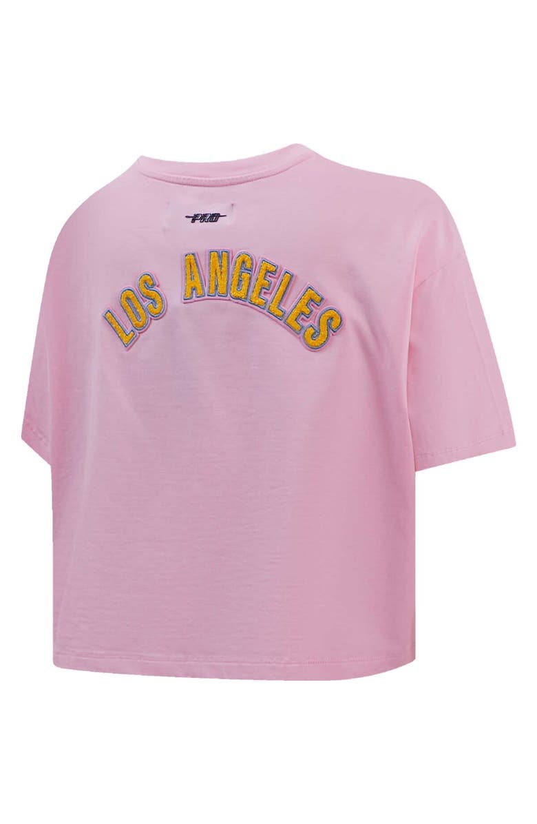 PRO STANDARD Women's Pro Standard Pink Los Angeles Chargers Cropped Boxy T-Shirt, Alternate, color, 