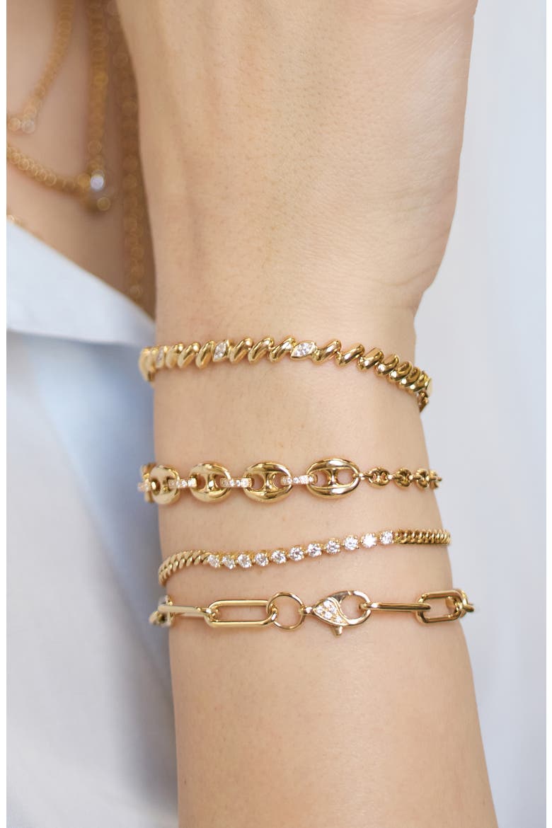 Diamond Tennis Bracelet, Alternate, color, YELLOW GOLD