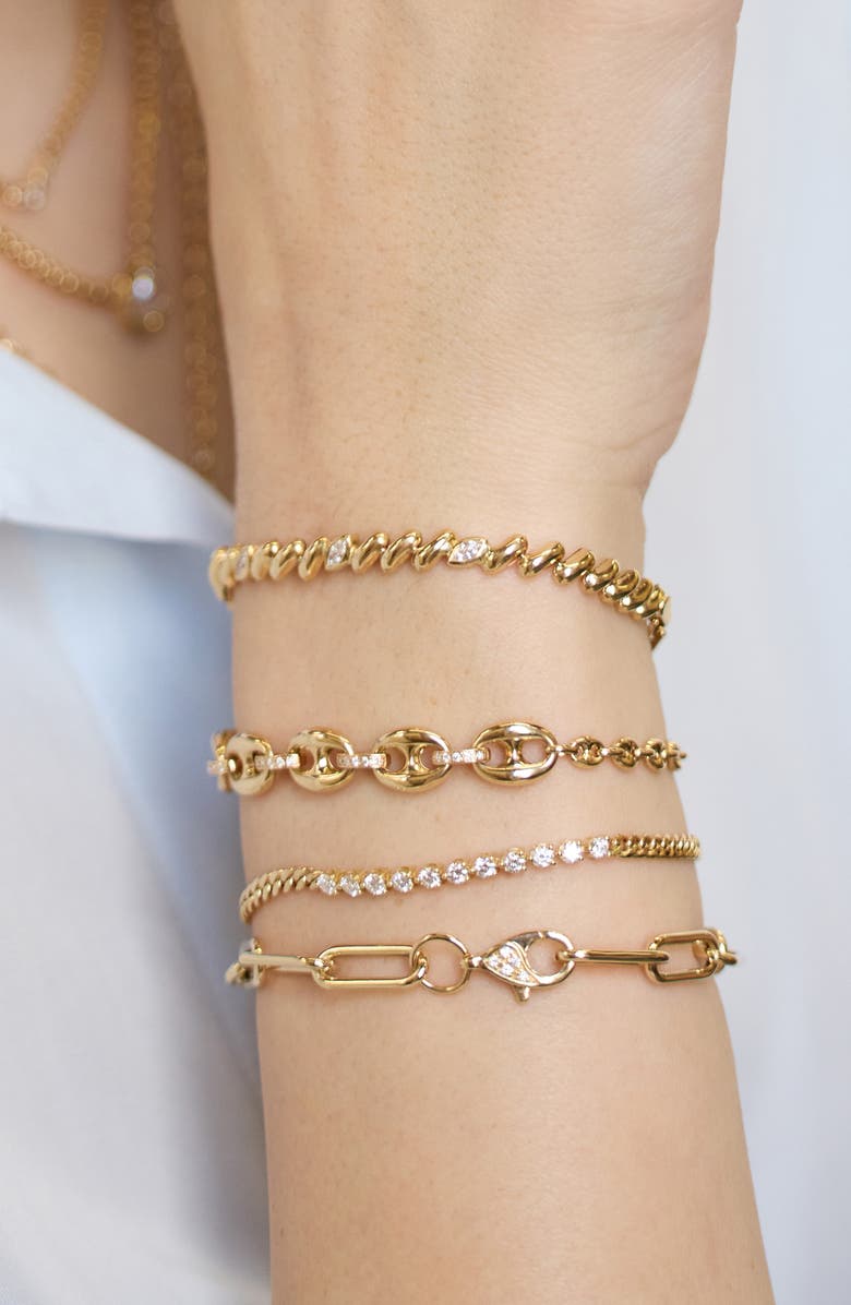 Zoë Chicco Diamond Tennis Bracelet, Alternate, color, Yellow Gold