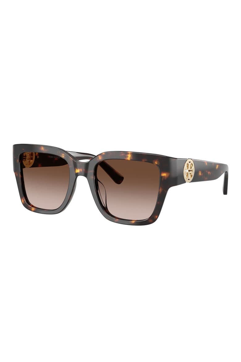 52mm Gradient Square Sunglasses, Alternate, color, BROWN TORTOISE / BROWN