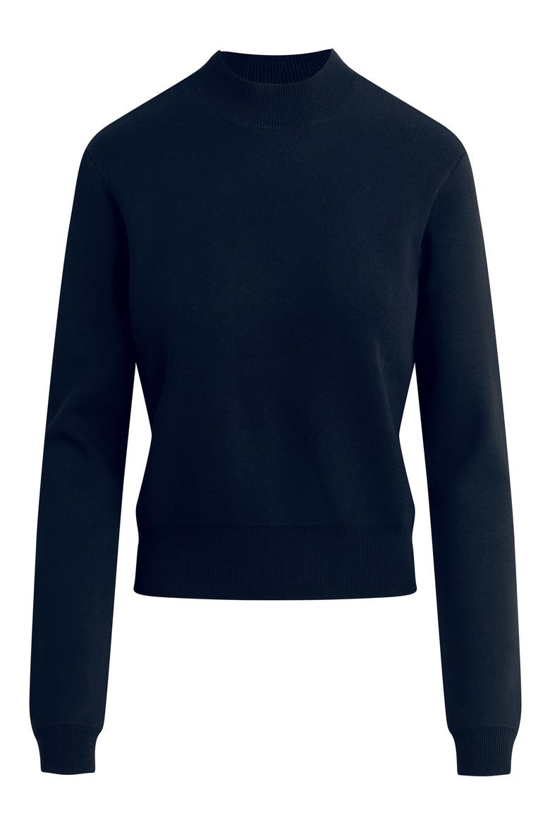 The Whitney Mock Neck Sweater, Alternate, color, NAVY