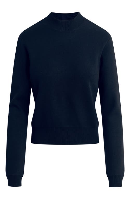 Favorite Daughter The Whitney Mock Neck Sweater In Blue