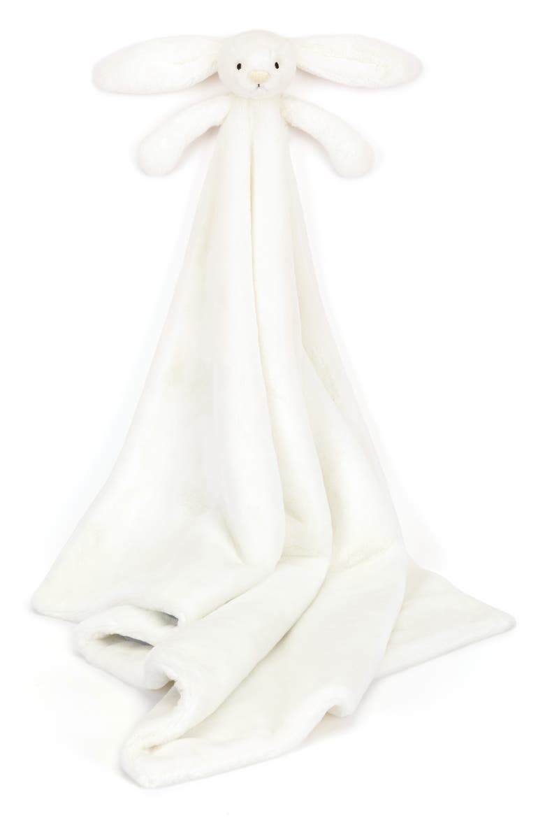 Bashful Luxe Bunny Luna Blankie, Main, color, WHITE