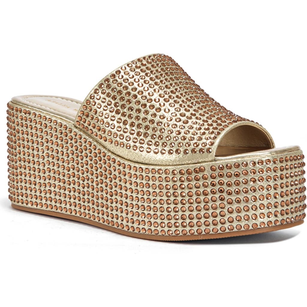 Azalea Wang Arachna Platform Wedge Sandal In Gray