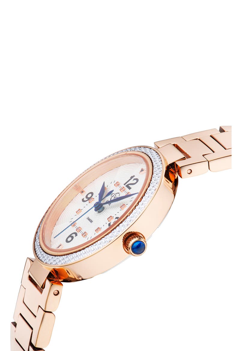 Women's Piemonte Diamond Dial Bracelet Watch, 36mm, Alternate, color, TWO TONE ROSE