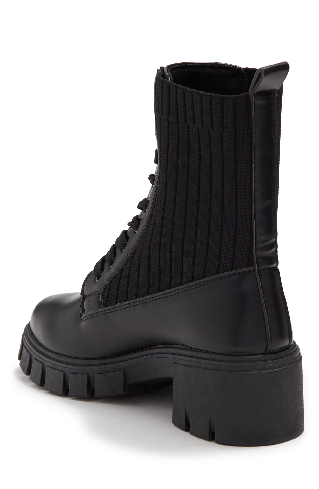 TOP GUY SHOES Top Guy Maddie Knit Shaft Lace-Up Boot, Alternate, color, 