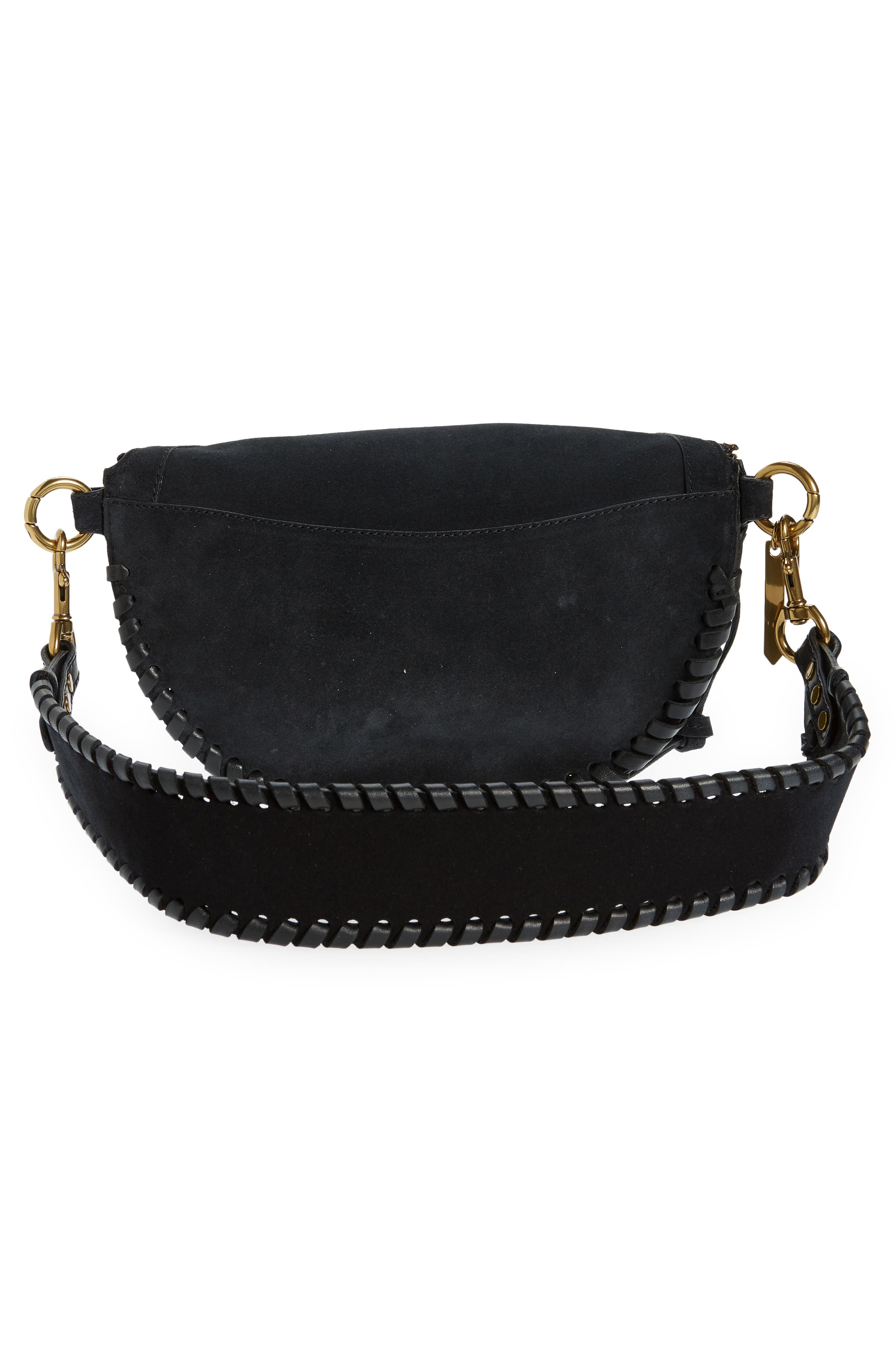 Skano Suede Belt Bag, Alternate, color, BLACK