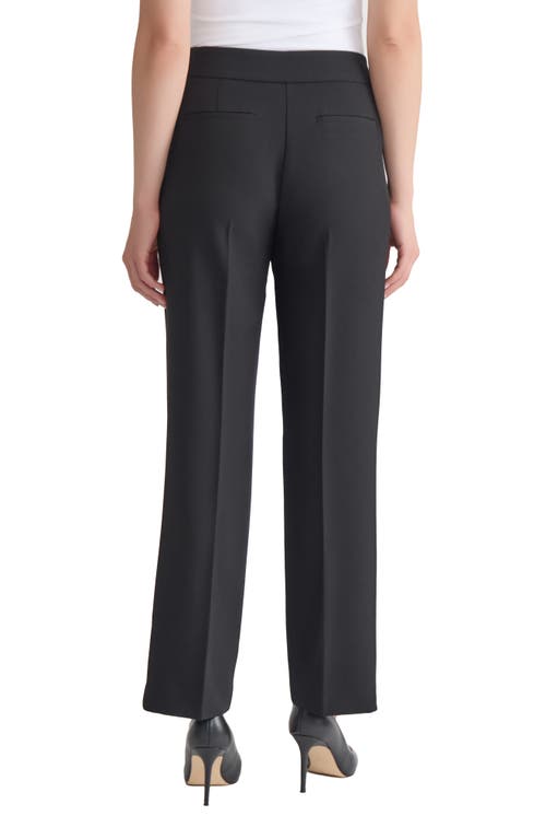 Kasper Stretch Straight Leg Pants In Black