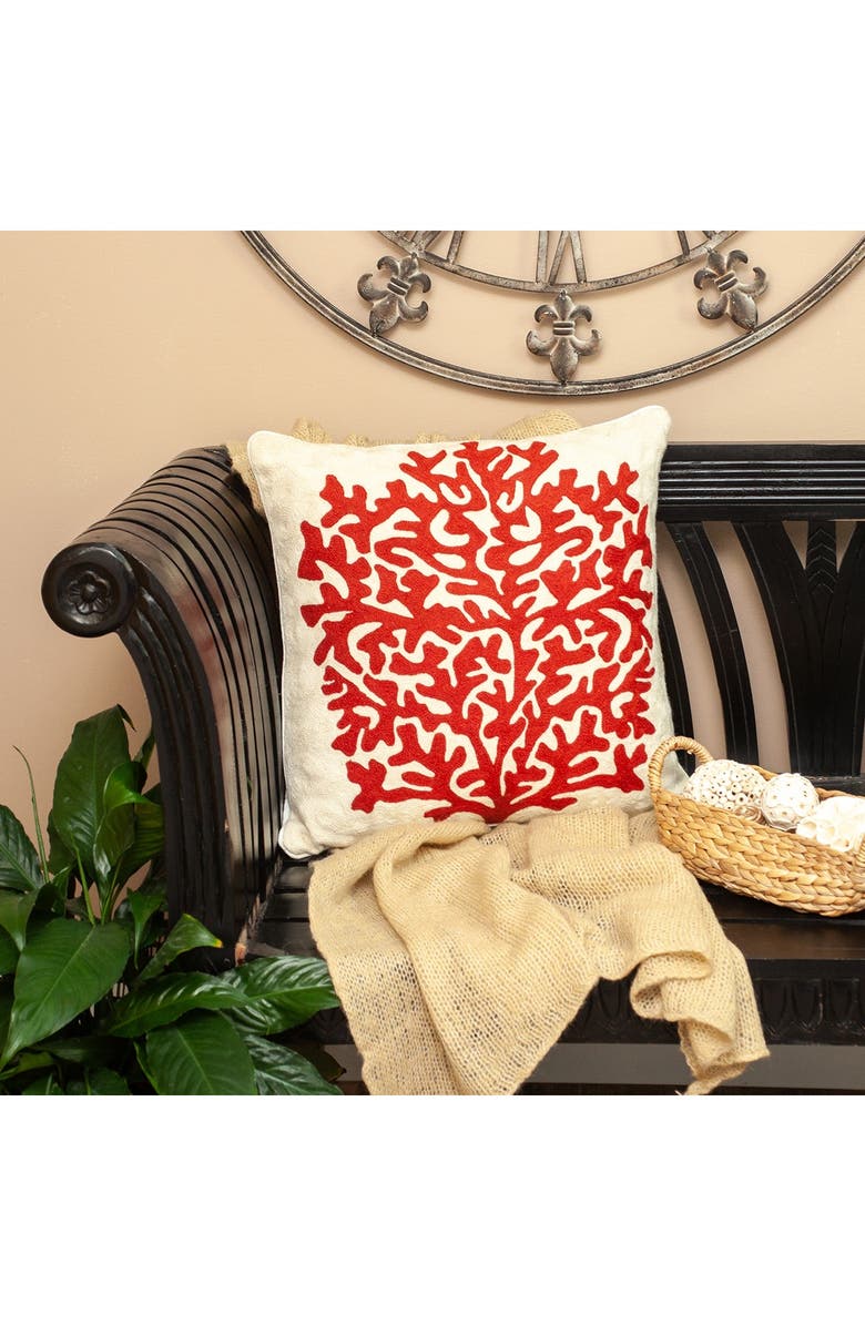 PARKLAND COLLECTION Canna Beige Throw Pillow, Alternate, color, Beige