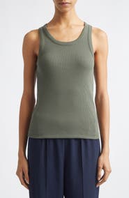Vince Scoop Neck Rib Tank