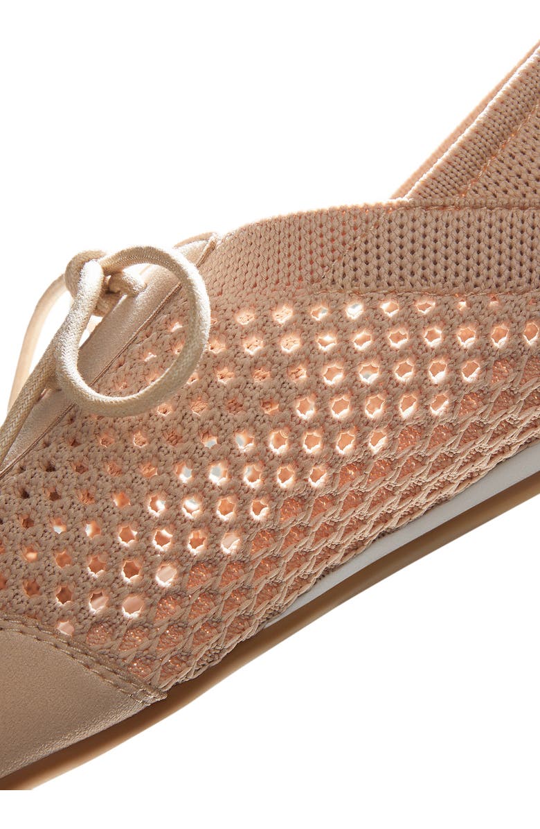 VIVAIA Round-Toe Lace-Up Mesh Sneakers, Alternate, color, Shell Tint