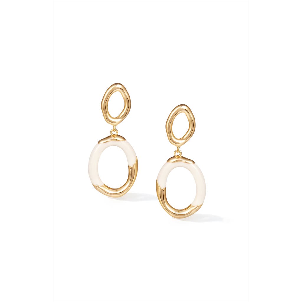 Rc Retro Chic Time Ripples Round Earrings In Gold