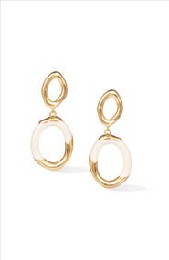 RETRO CHIC Time Ripples Round Earrings