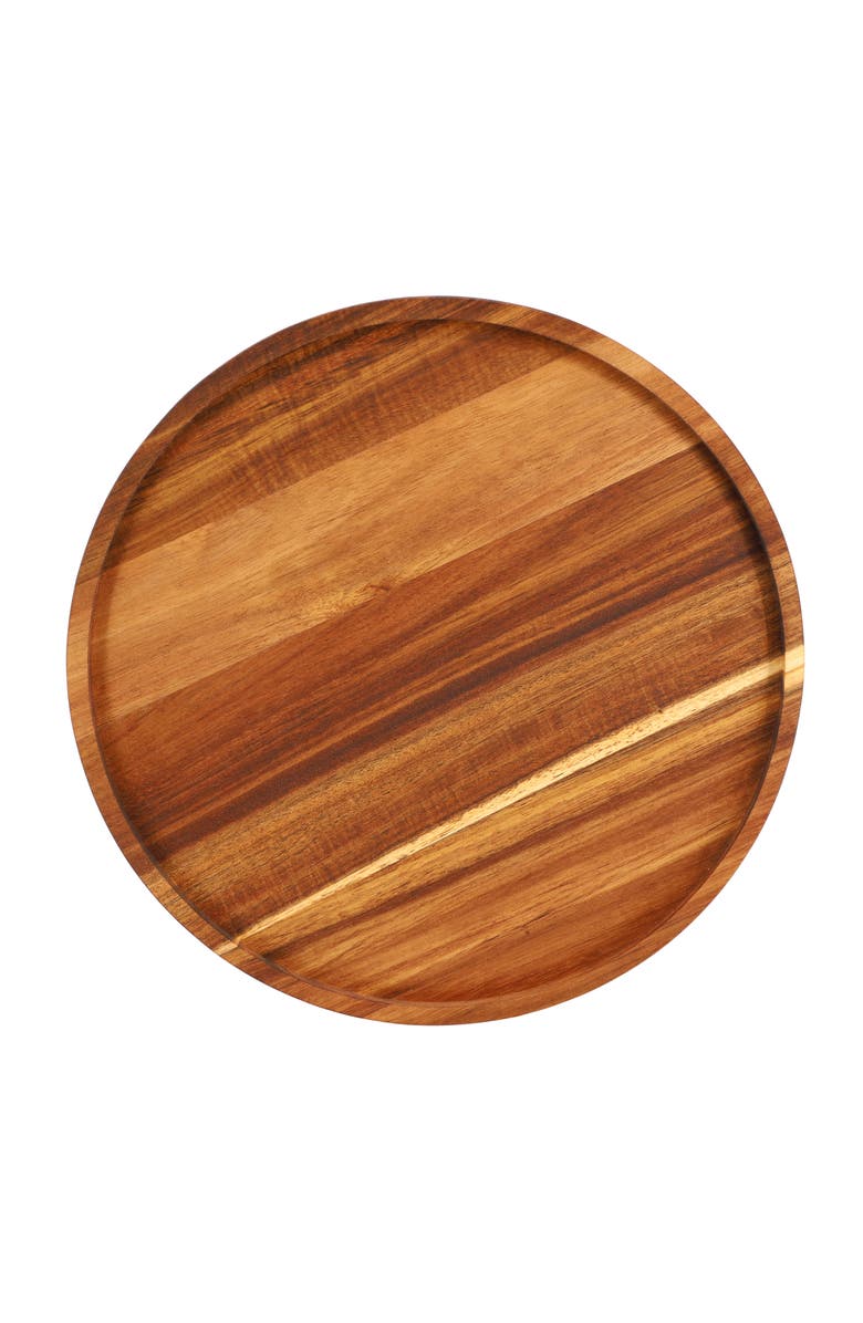 Megachef 12 Inch Acacia Wood Lazy Susan Tray, Alternate, color, Acacia