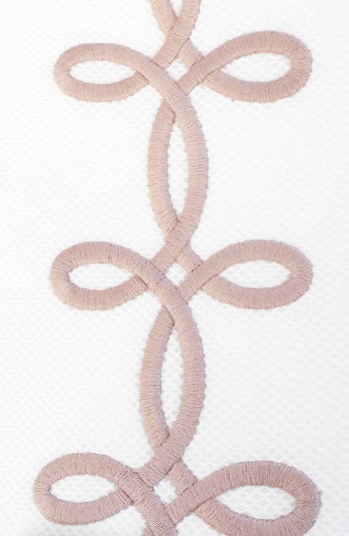Matouk Gordian Knot Cotton Shower Curtain In Blush