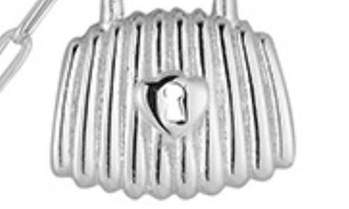 Sphera Milano Cubic Zirconia Padlock Station Necklace In Metallic