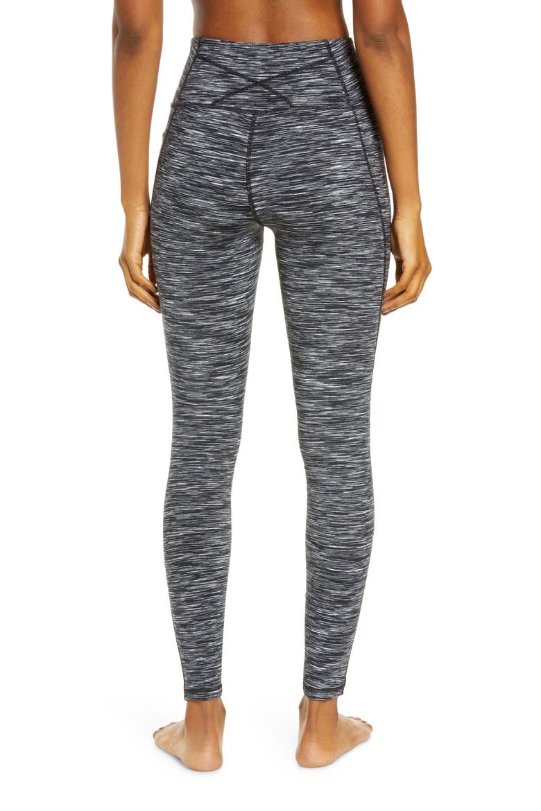 Live In Space Dye High Waist Leggings, Alternate, color, BLACK STONE SPACEDYE