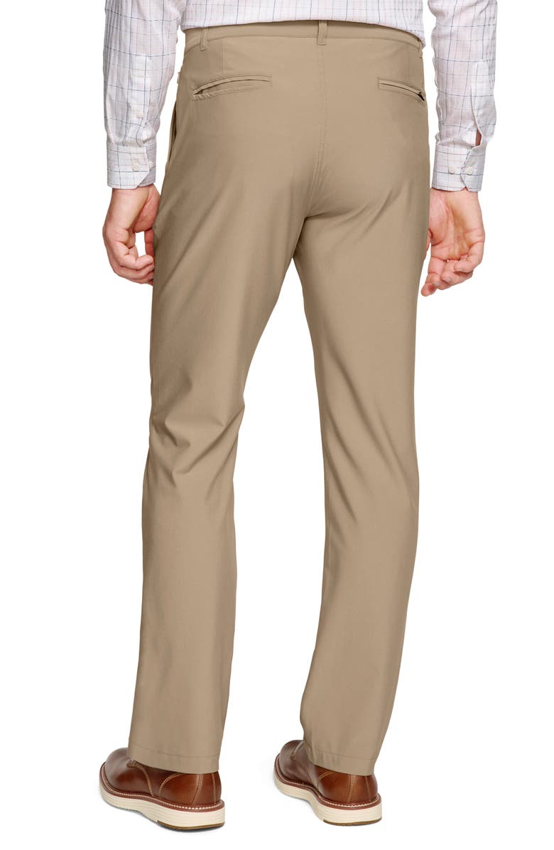 Johnston & Murphy XC4 Performance Flat Front Pants, Alternate, color, Beige