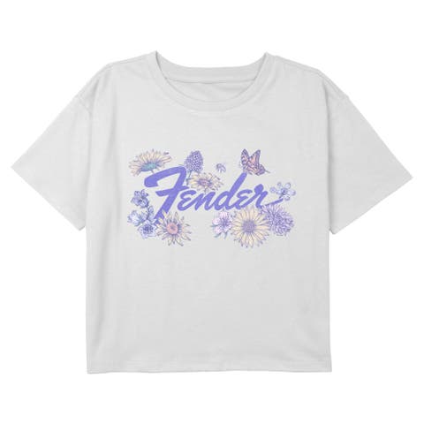 Girl's Fender Spring Purple Logo  Graphic T-Shirt