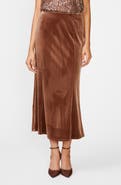 Anthem the Label Velvet Fishtail Midi Skirt