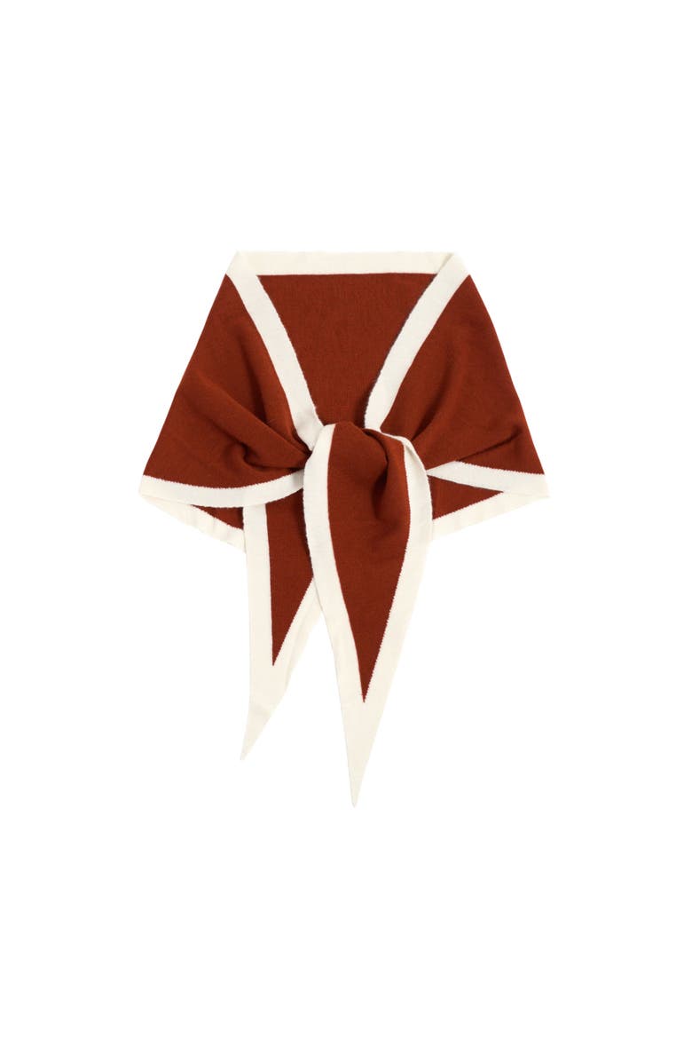 Lost Pattern "Triangle Frame" Cashmere Triangle Scarf, Main, color, Caramel