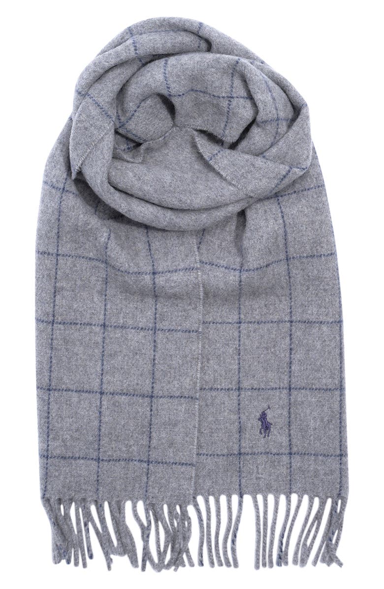 Polo Ralph Lauren Reversible Windowpane Scarf, Alternate, color,