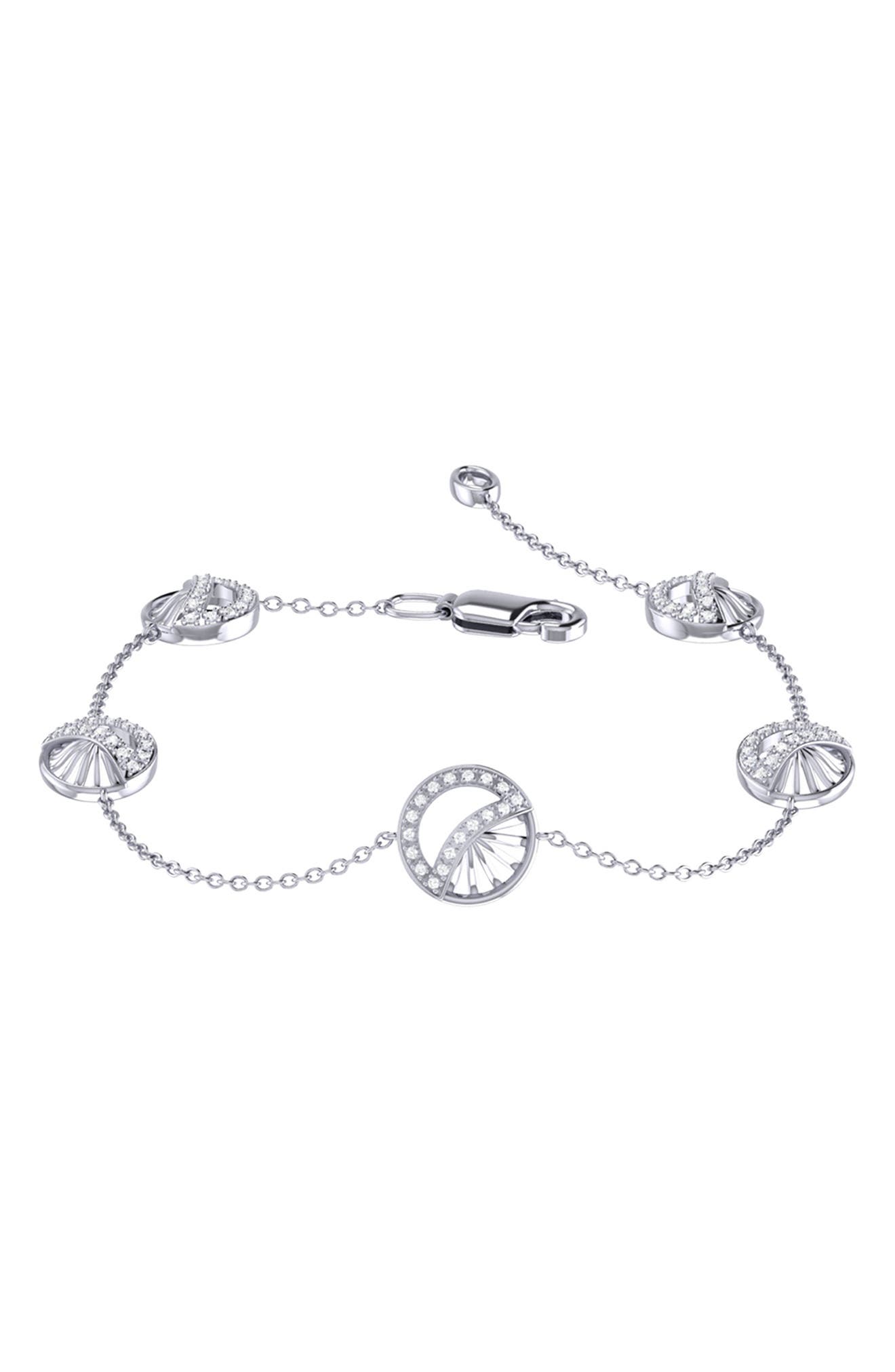 LuvMyJewelry Moon Phases Diamond Bracelet