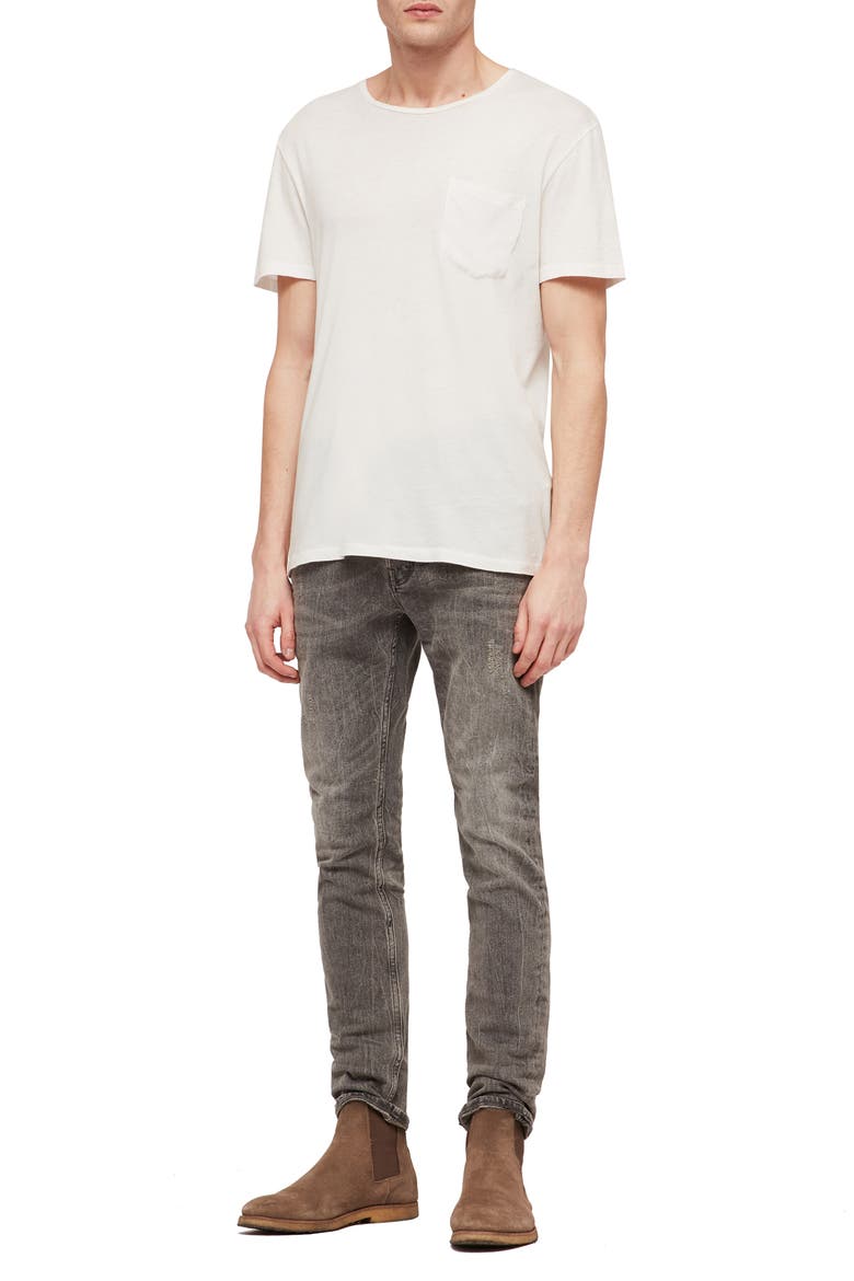Cigarette Skinny Fit Jeans, Alternate, color, GREY