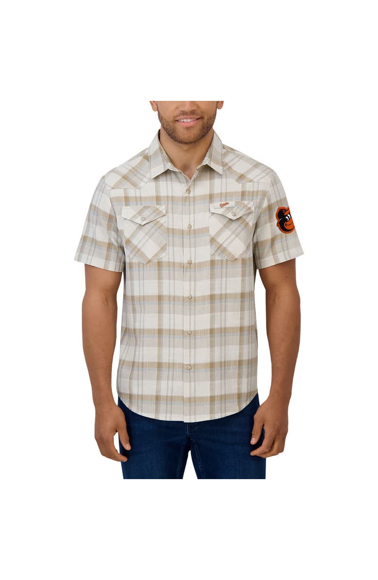 Darius Rucker Collection by Fanatics Men's Darius Rucker Collection by Fanatics Gray Baltimore Orioles Plaid Full-Snap Shirt, Alternate, color, Gray
