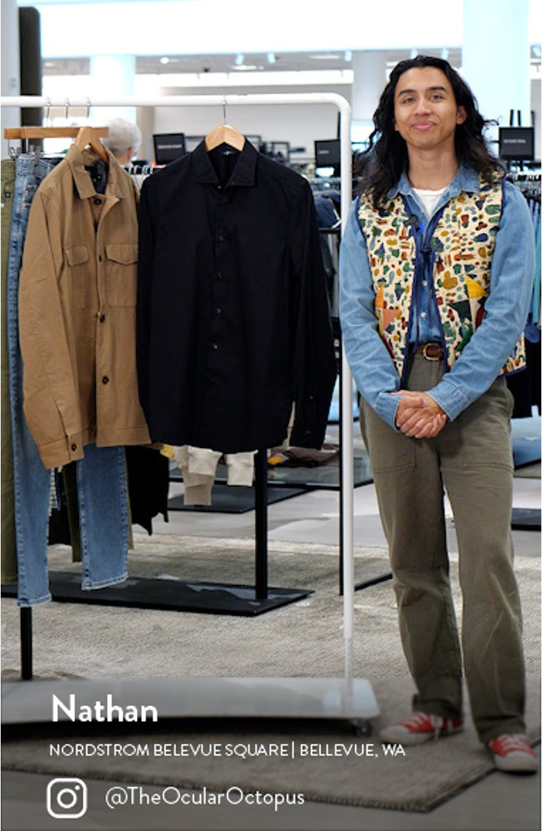 Slim Fit Stretch Poplin Button-Up Shirt, sales video thumbnail