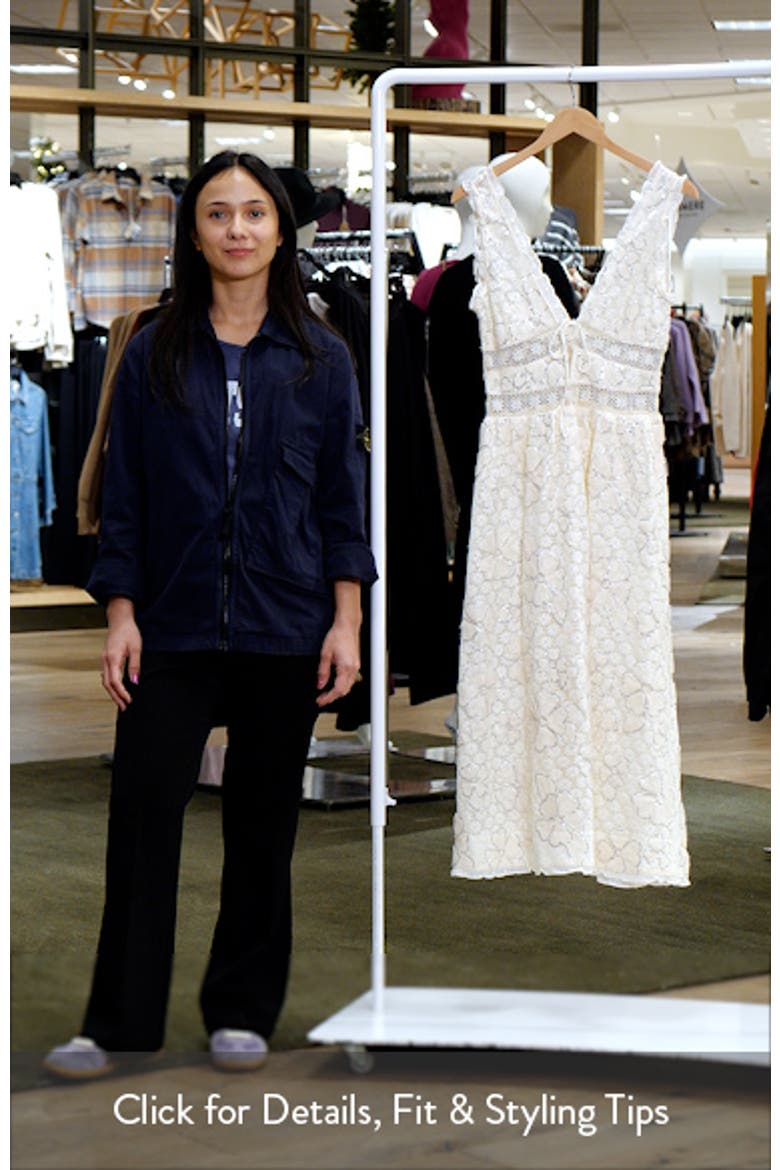 Snowflake Daisy Mesh Maxi Dress video