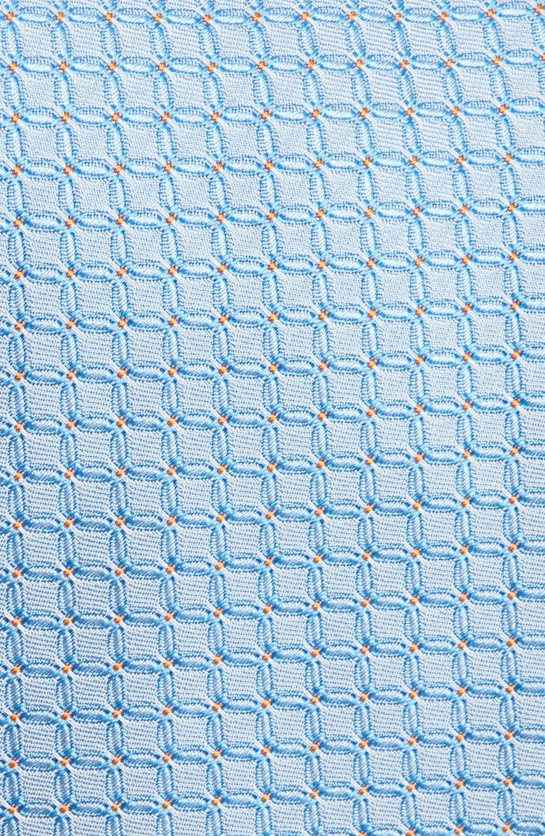 David Donahue Neat Silk & Cotton Tie, Alternate, color, Sky