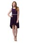 Pleated High Low Dress with Belt