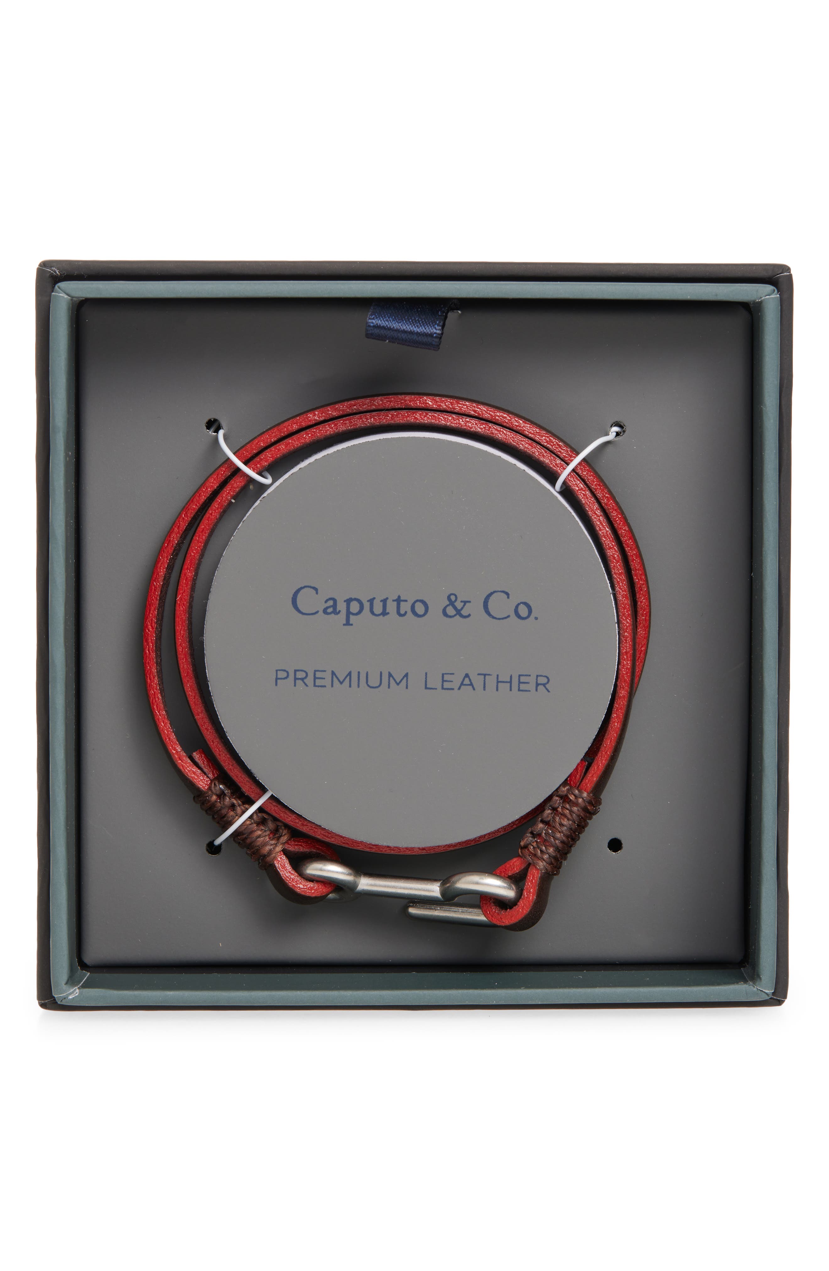 Caputo & Co. Utility Hook Leather Bracelet