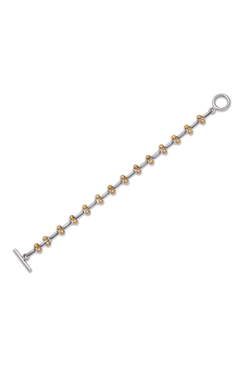 Men's Santiago Two-Tone Steel Toggle Bracelet, Alternate, color, GOLD/ SILVER