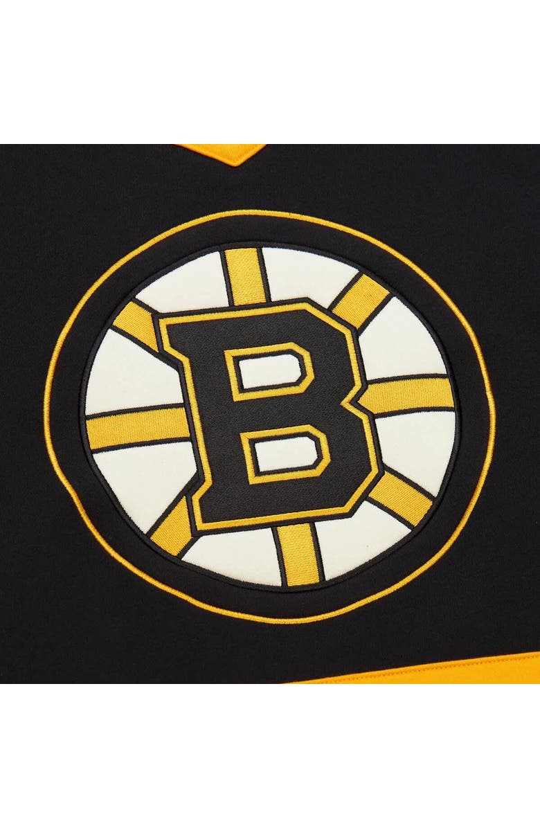 Mitchell & Ness Women's Mitchell & Ness Black Boston Bruins Heritage Lace-Up Pullover Sweatshirt, Alternate, color, Black