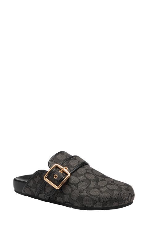 Archival Signature Jacquard Buckle Clog (Women)