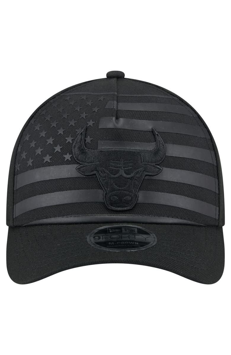New Era Men's New Era Black Chicago Bulls Game Day Flag A-Frame 9FORTY Adjustable Hat, Alternate, color, Black