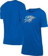 New Era Women's New Era Blue Oklahoma City Thunder Glam Game Flower T-Shirt