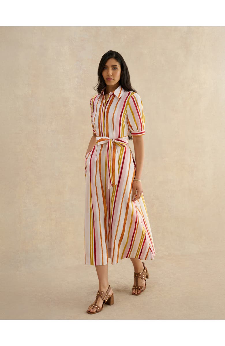 HOBBS LONDON Cressida Midi Dress, Main, color, Ivorymulti