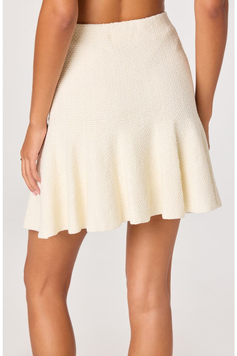 Dynasty Flounce Sweater Skirt, Alternate, color, CREAM BLACK