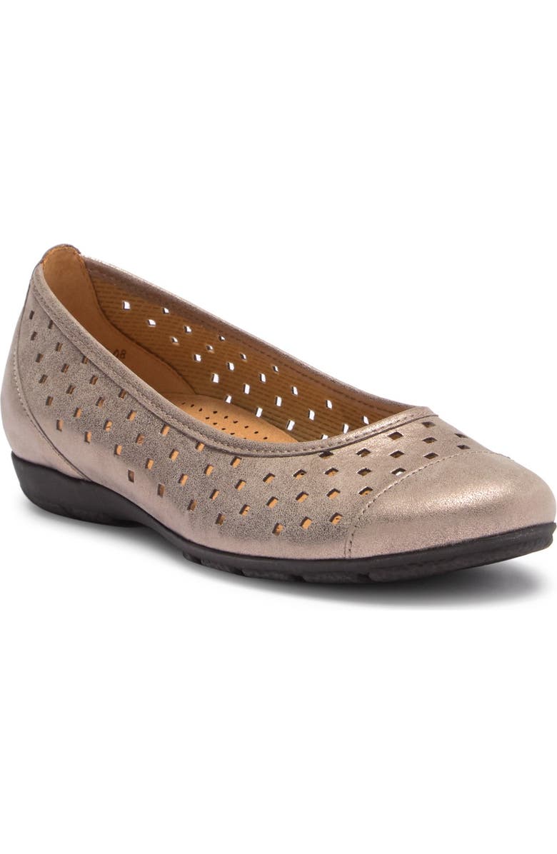 Gabor Perforated Ballet Flat, Alternate, color,